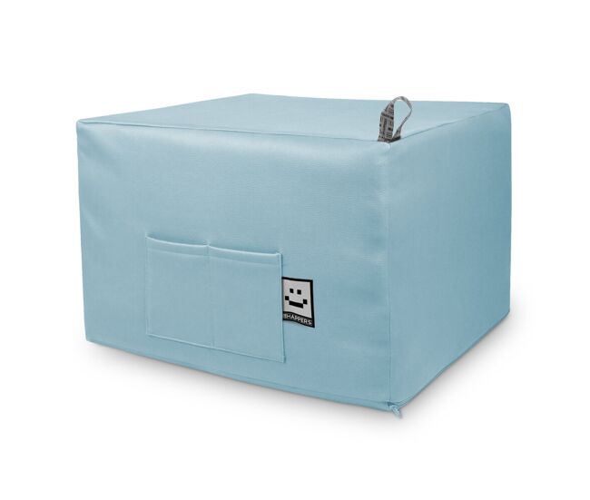 Happers light blue comfort bed puff único happers