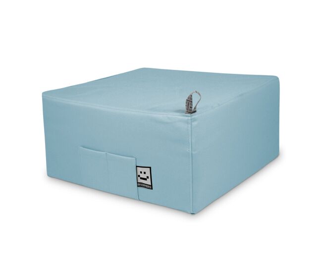 Puff cama de solteiro para uma pessoa interior leatherette sky blue happers único happers