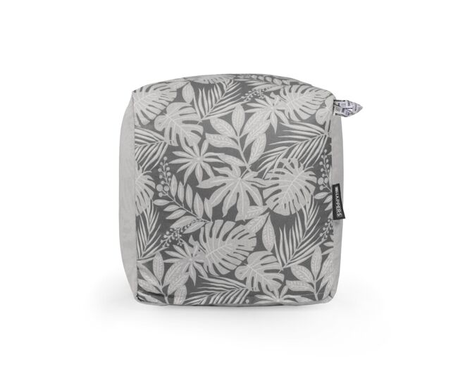 Puff cuadrado print gris happers