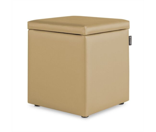 Almofadas bege puff cube arcon leatherette interior 1 unidade happers