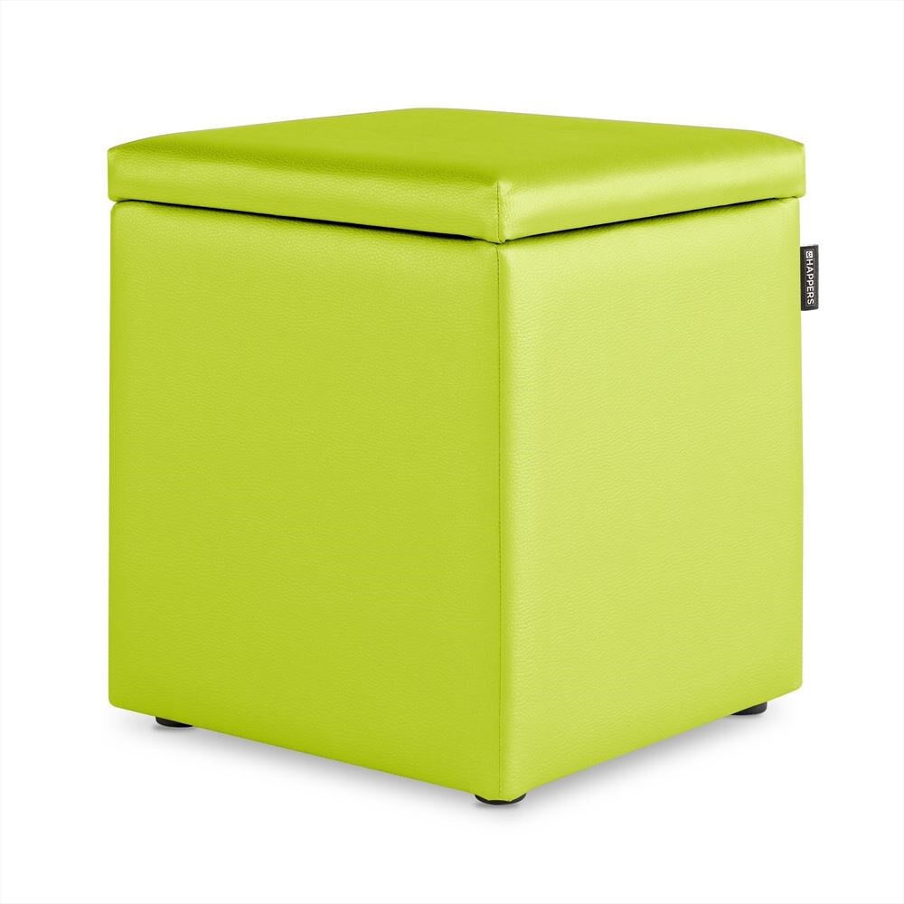 Puff Cube Arcon Leatherette Abafador marinho interno HAPPERS Verde