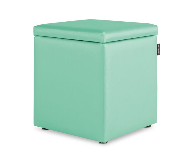 Puff cubo arcón polipiel menta pack 2 unidades happers
