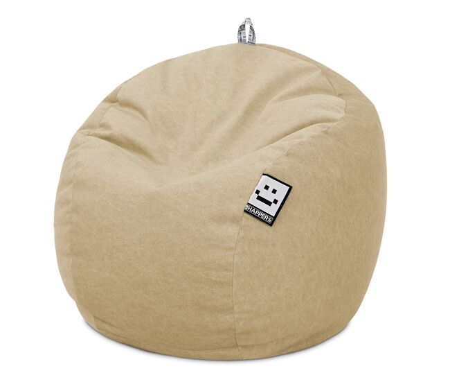 Puff bola aveludado vintage bege único happers