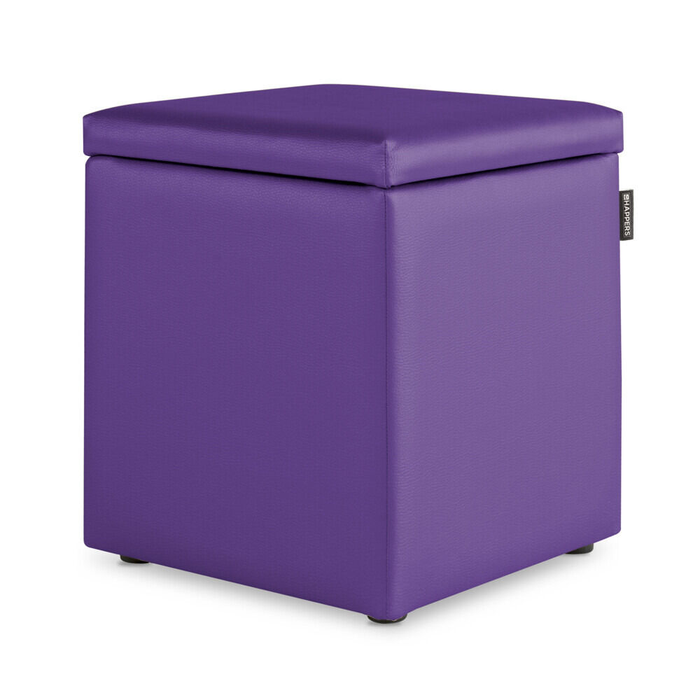 Puff Cube Arcon Leatherette Abafador marinho interno HAPPERS Violeta