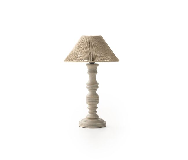 Lâmpada de mesa de juta