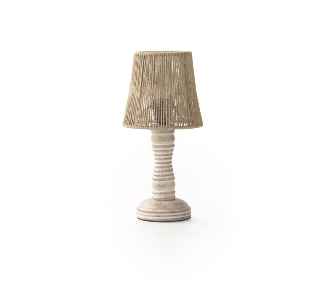 Lâmpada de mesa de juta