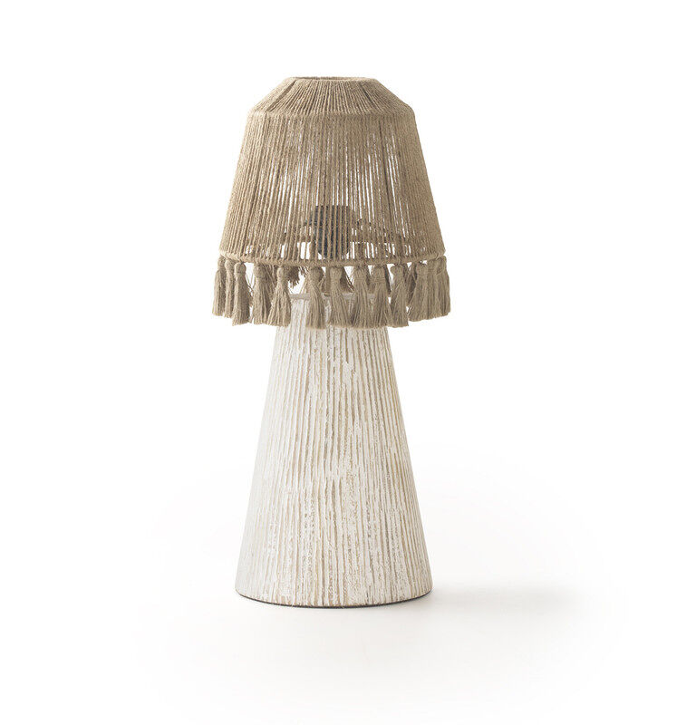 Lâmpada De Mesa De Juta