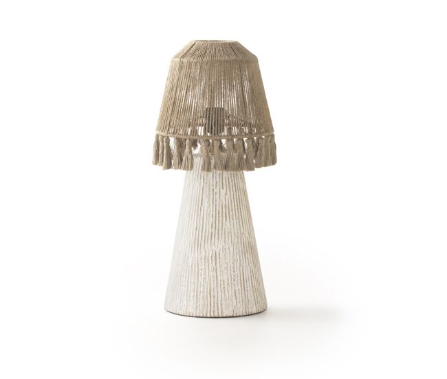 Lâmpada de mesa de juta