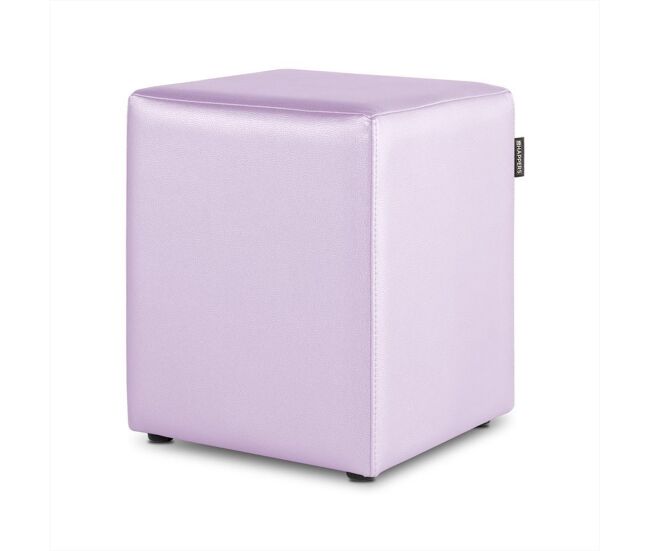 Puff cube leatherette interior malva happers pack 2 unidades happers