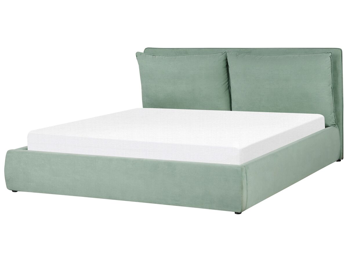 Beliani Cama baú Veludo BAJONNA 204x235 Verde