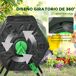 Compostor PP e Aço Outsunny Compostor PP e Aço Outsunny Preto