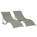 Conjunto Espreguiçadeiras Aliminio e Textilene Outsunny Conjunto Espreguiçadeiras Aliminio e Textilene Outsunny Cinza
