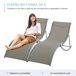 Conjunto Espreguiçadeiras Aliminio e Textilene Outsunny Conjunto Espreguiçadeiras Aliminio e Textilene Outsunny Cinza