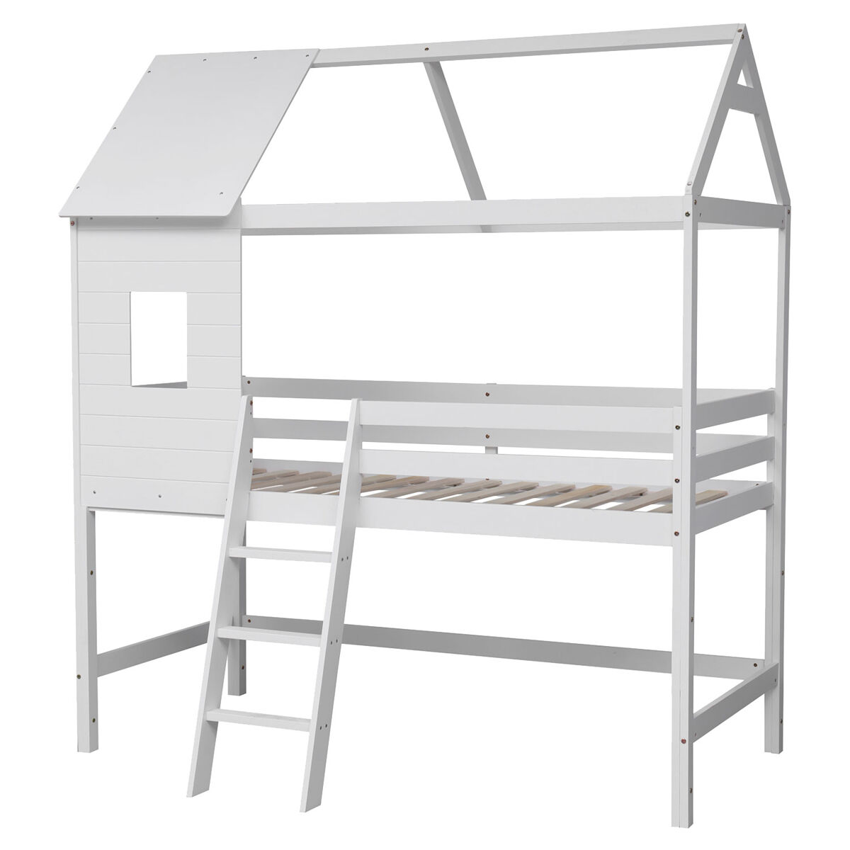 Cama infantil de entrepiso 190x90cm blanc margot