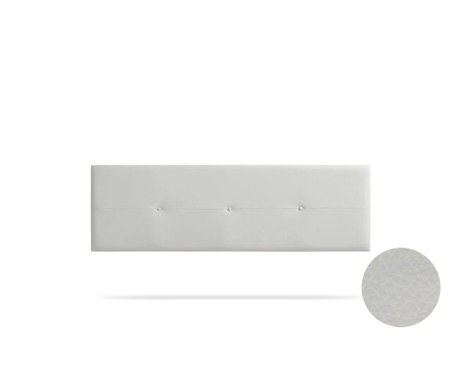 Cabeceira estofada napoli pele sintética 210x50x5 cm - cinza claro - moonia