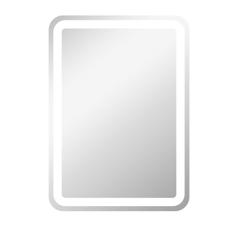 Homcom espelho casa de banho com luzes led 70x50 cm espelho de parede antiembaciamento com 3 temperaturas de cor ajustável e função de memória