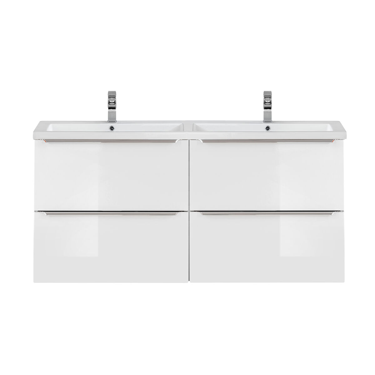 Móvel lavatório duplo encastrável 120cm abril blanc