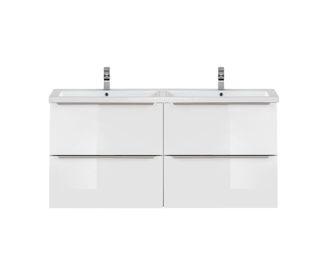 Móvel lavatório duplo encastrável 120cm abril blanc