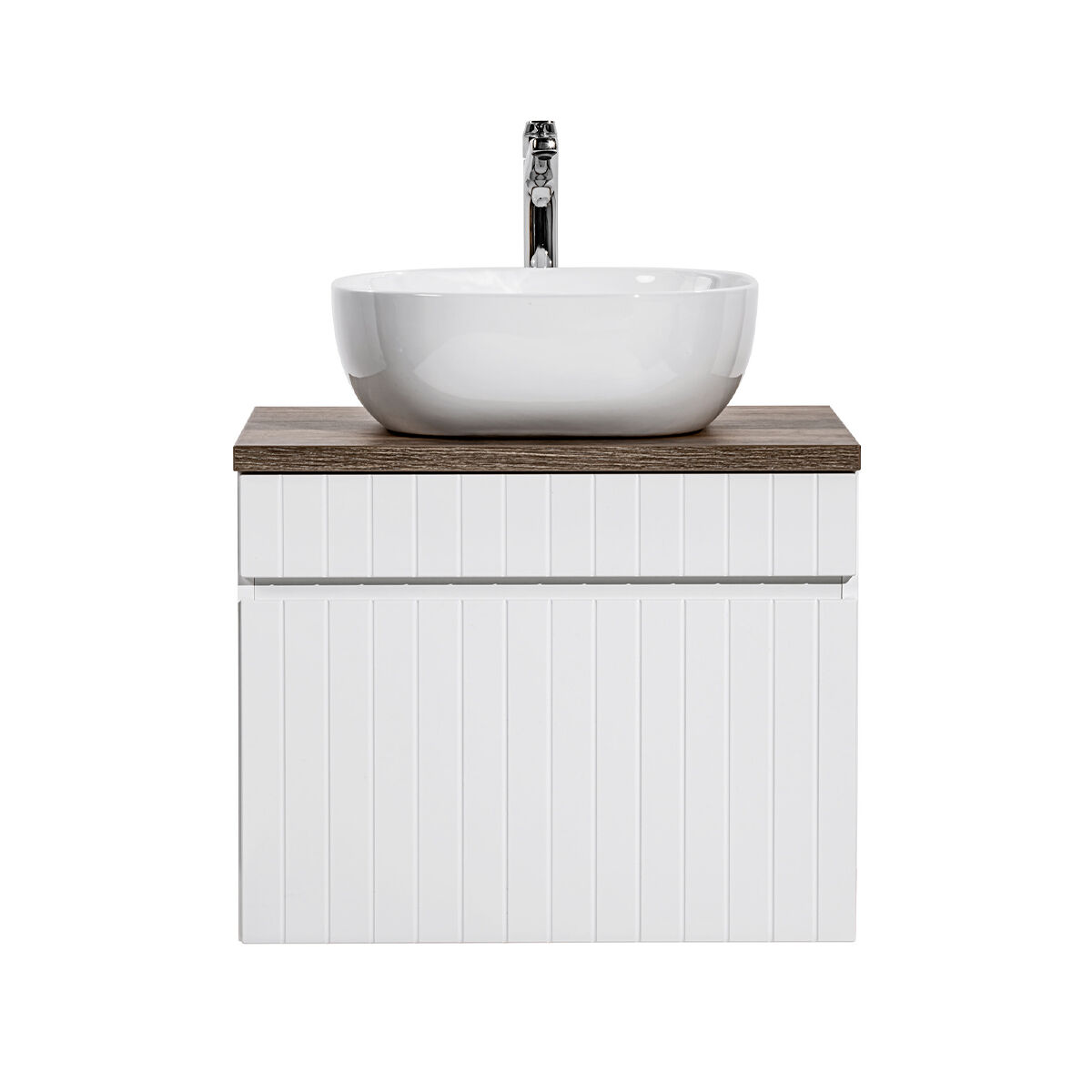 Lavatório individual 60cm zelie blanc e madeira