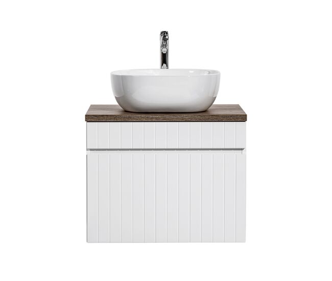 Lavatório individual 60cm zelie blanc e madeira