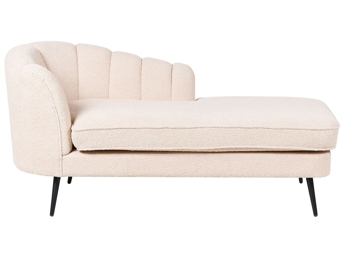 Beliani Chaise longue izquierdo Bouclé ALLIER