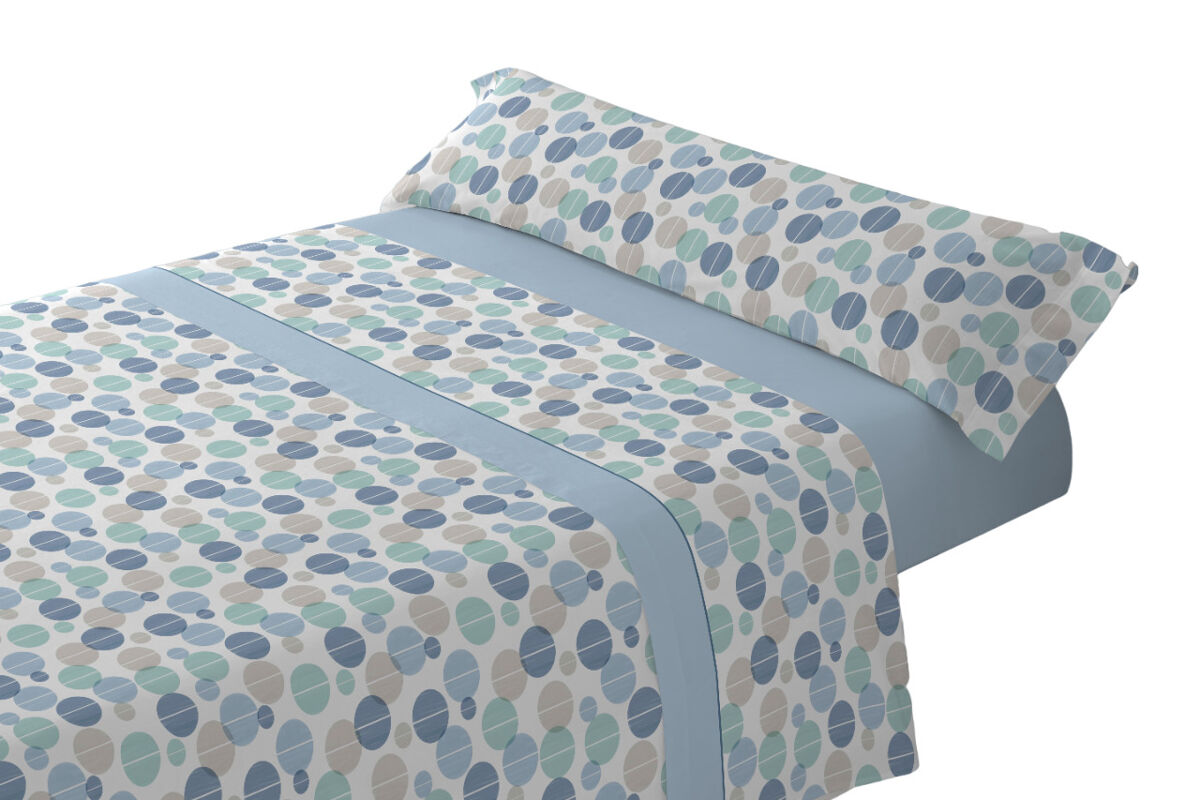 Conjunto de lençóis de três peças 90cm celara donegal azul