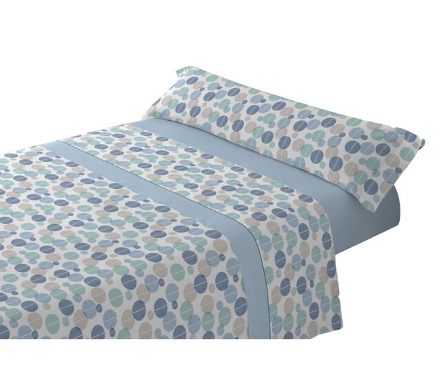 Conjunto de lençóis de três peças 90cm celara donegal azul