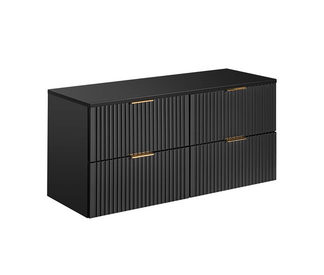 Móvel sob lavatório 120cm plano de toilette adriel noir