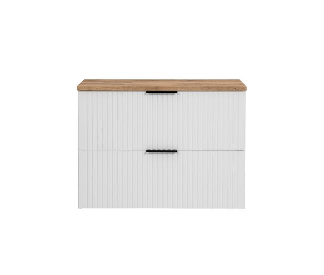 Móvel sob lavatório 80cm plano de toilette adriel blanc