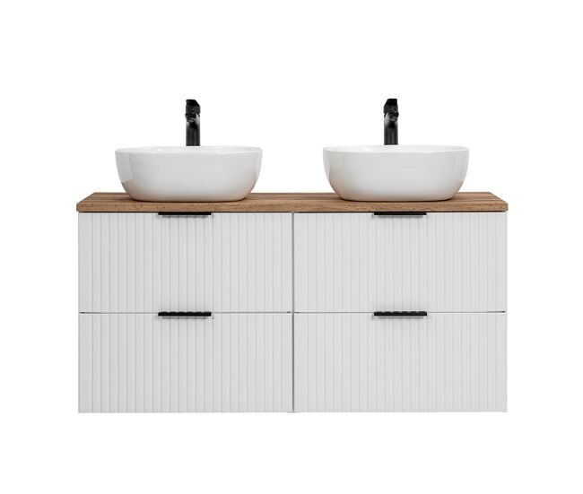 Móvel lavatório duplo adriel 120cm branco