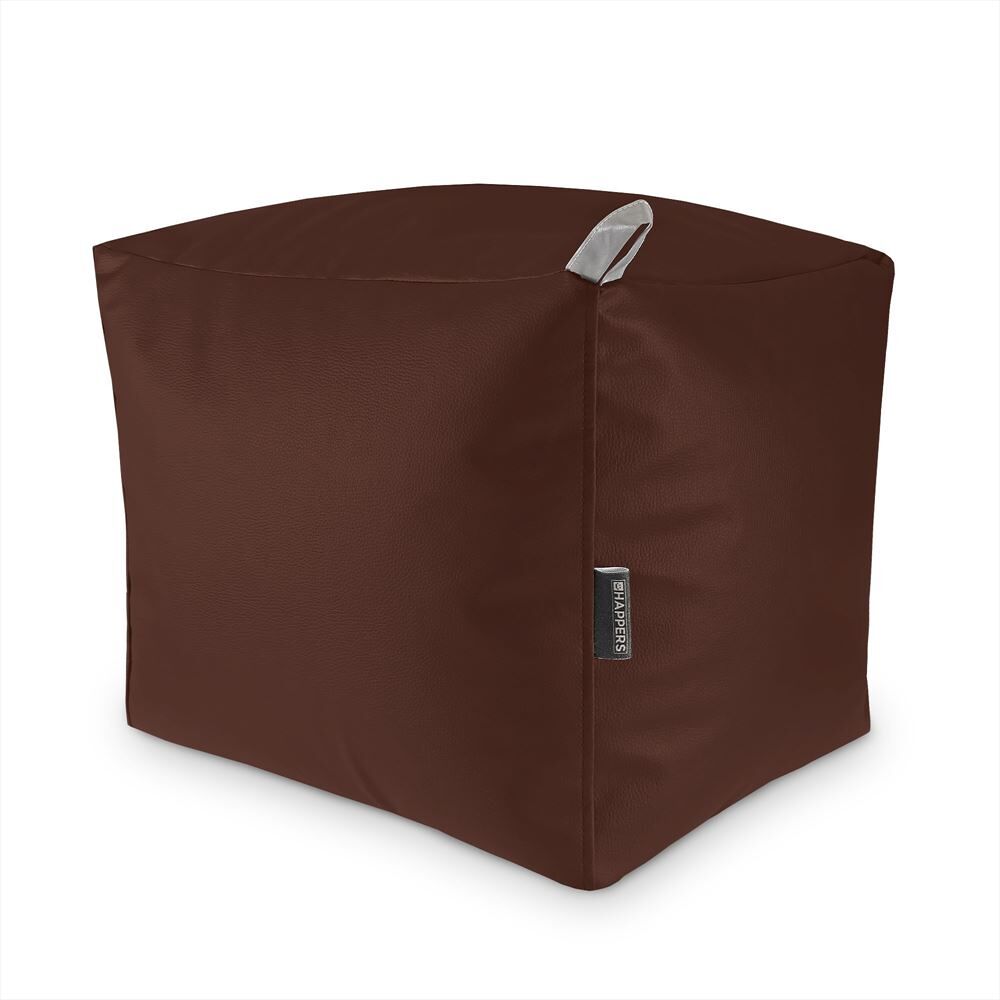 Quadrados puff leatherette outdoor brown happers happers