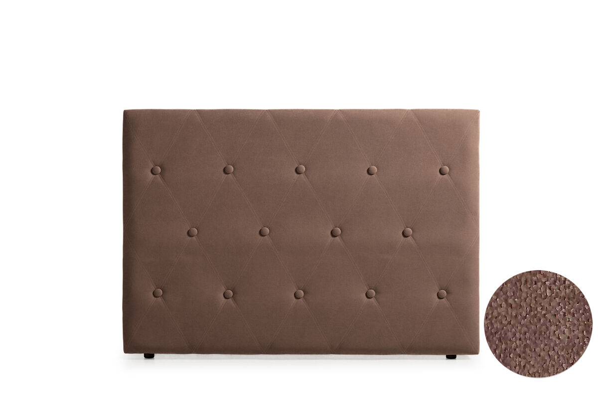 Cabeceira estofada venice aqualine 145x115x12 cm - chocolate - moonia