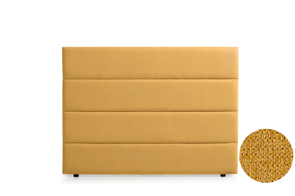 Cabeceira estofada genova aqualine 210x120x8 cm - mostarda - moonia