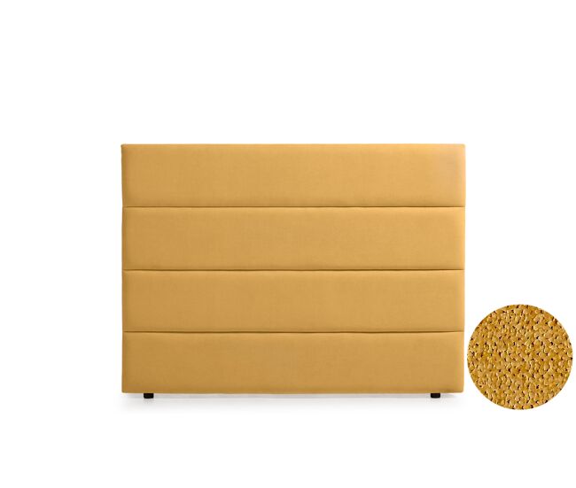 Cabeceira estofada genova aqualine 210x120x8 cm - mostarda - moonia