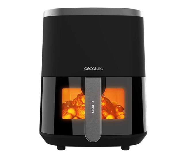 Cecotec fritadeira dietética digital de 1400 w, 4 l de capacidade e janela de visualização para controlar as suas elaborações.