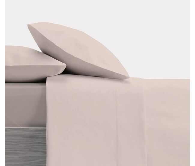 Conjunto de lençóis de design rosa liso para cama de 105 cm donegal collections