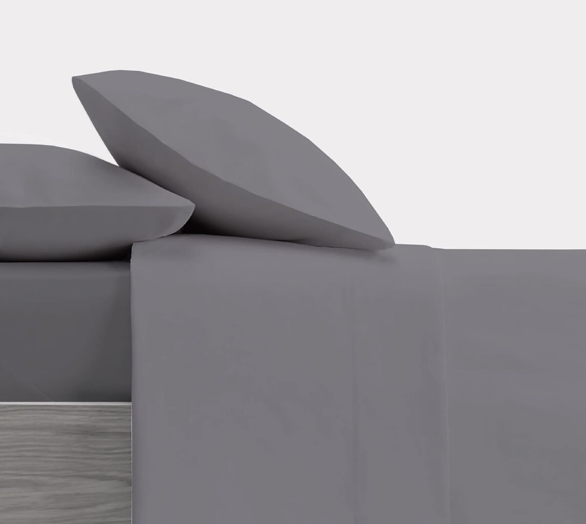 Conjunto de lençóis de design cinza liso para cama de 200 cm donegal collections
