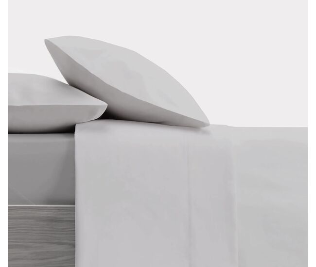 Conjunto de lençóis de design pérola liso para cama de 150 cm donegal collections