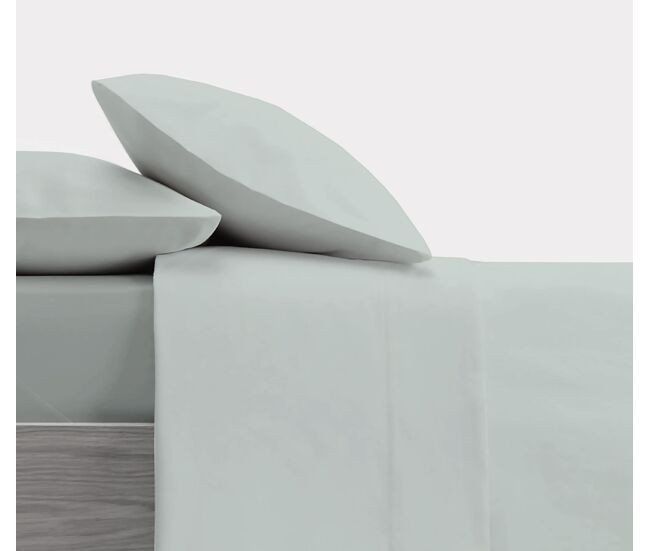 Conjunto de lençóis de design verde liso para cama de 200 cm donegal collections