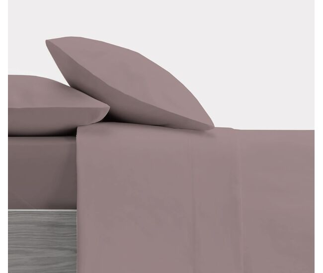 Conjunto de lençóis de design lilás liso para cama de 150 cm donegal collections
