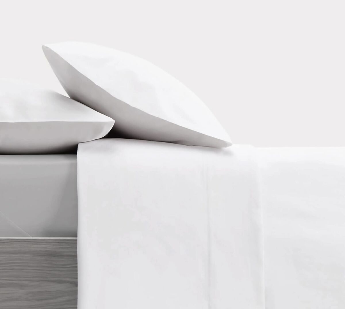 Conjunto de lençóis de design branco liso para cama de 150 cm donegal collections