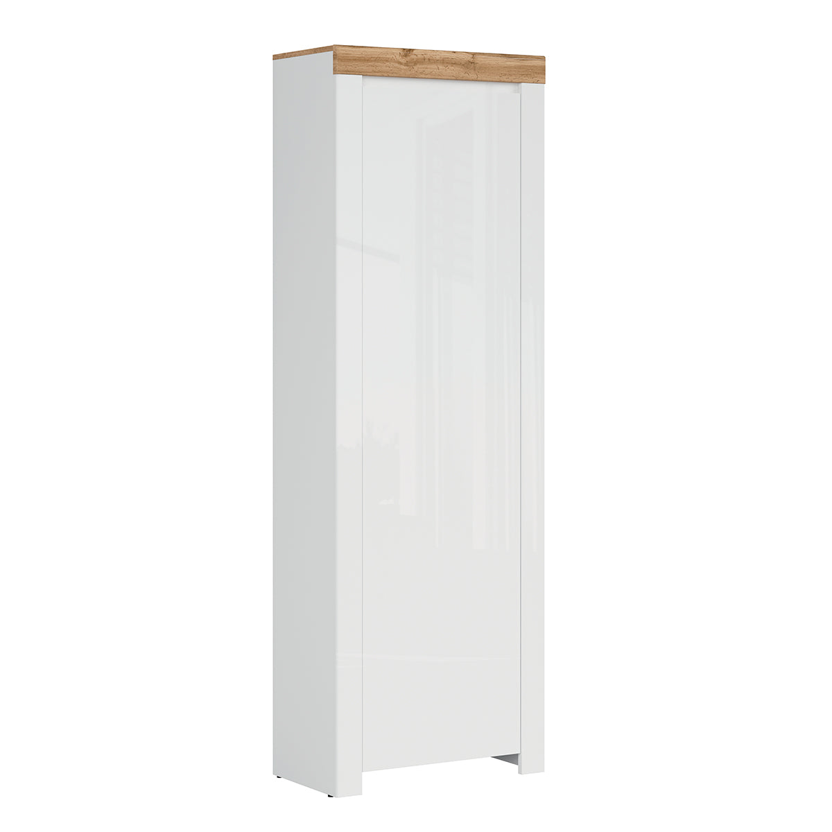 Móvel de corredor de 1 porta hella branco e madeira