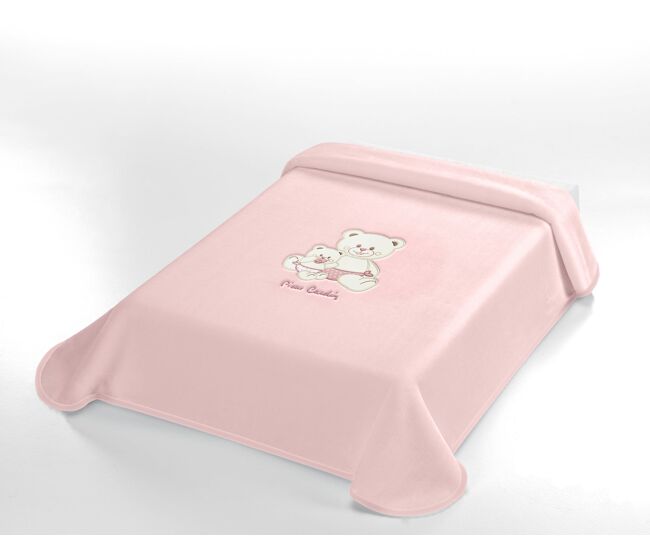 Cobertor de bebê rosa pierre cardin 110x140cm donegal collections