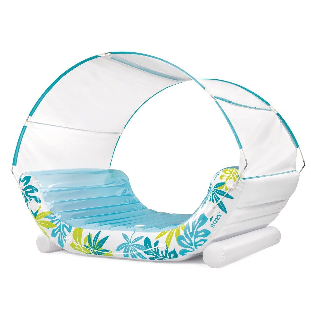 Tapete inflável de 2 lugares c/toldo amovível INTEX