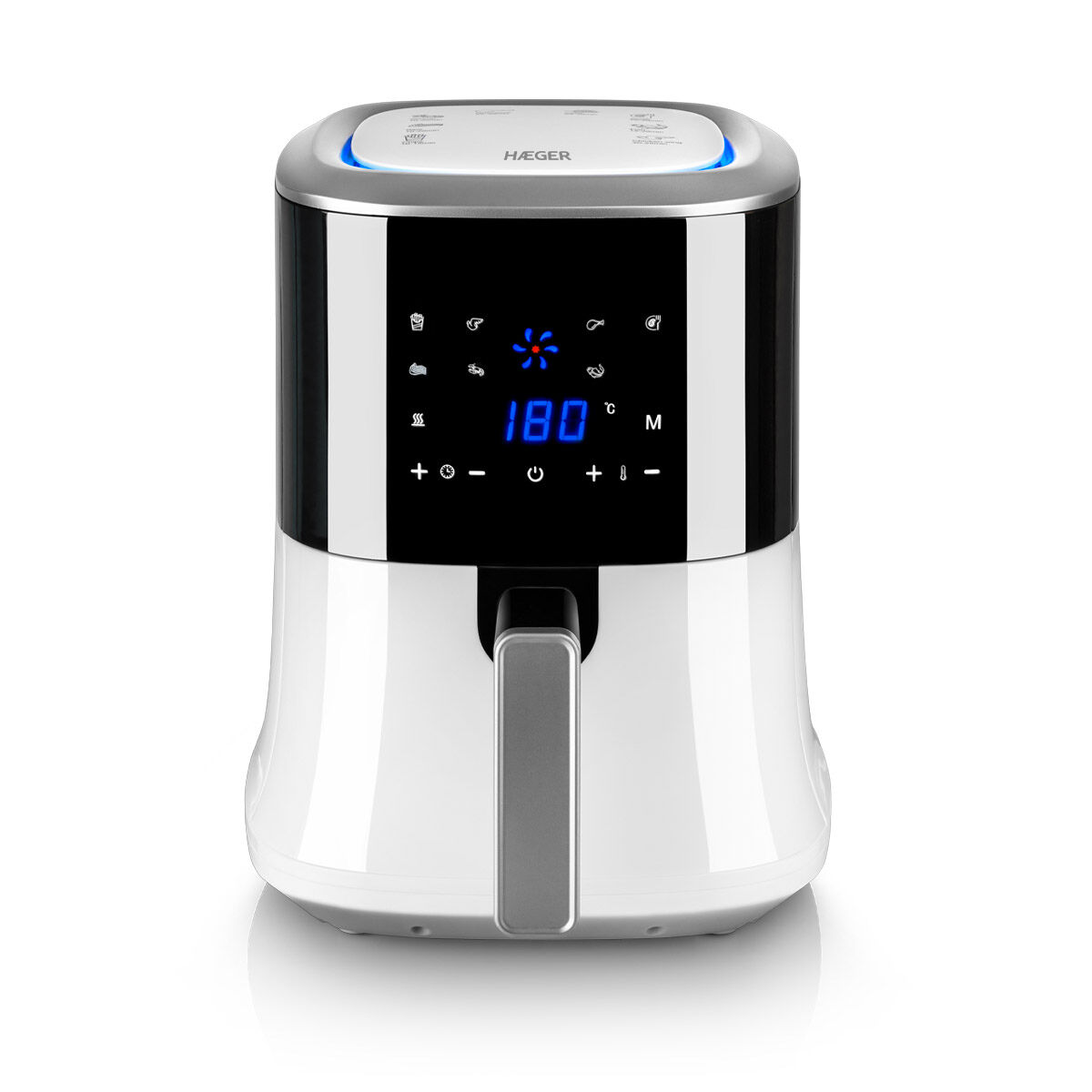 Fritadeira sem óleo digital haeger aero fryer - 2.2l