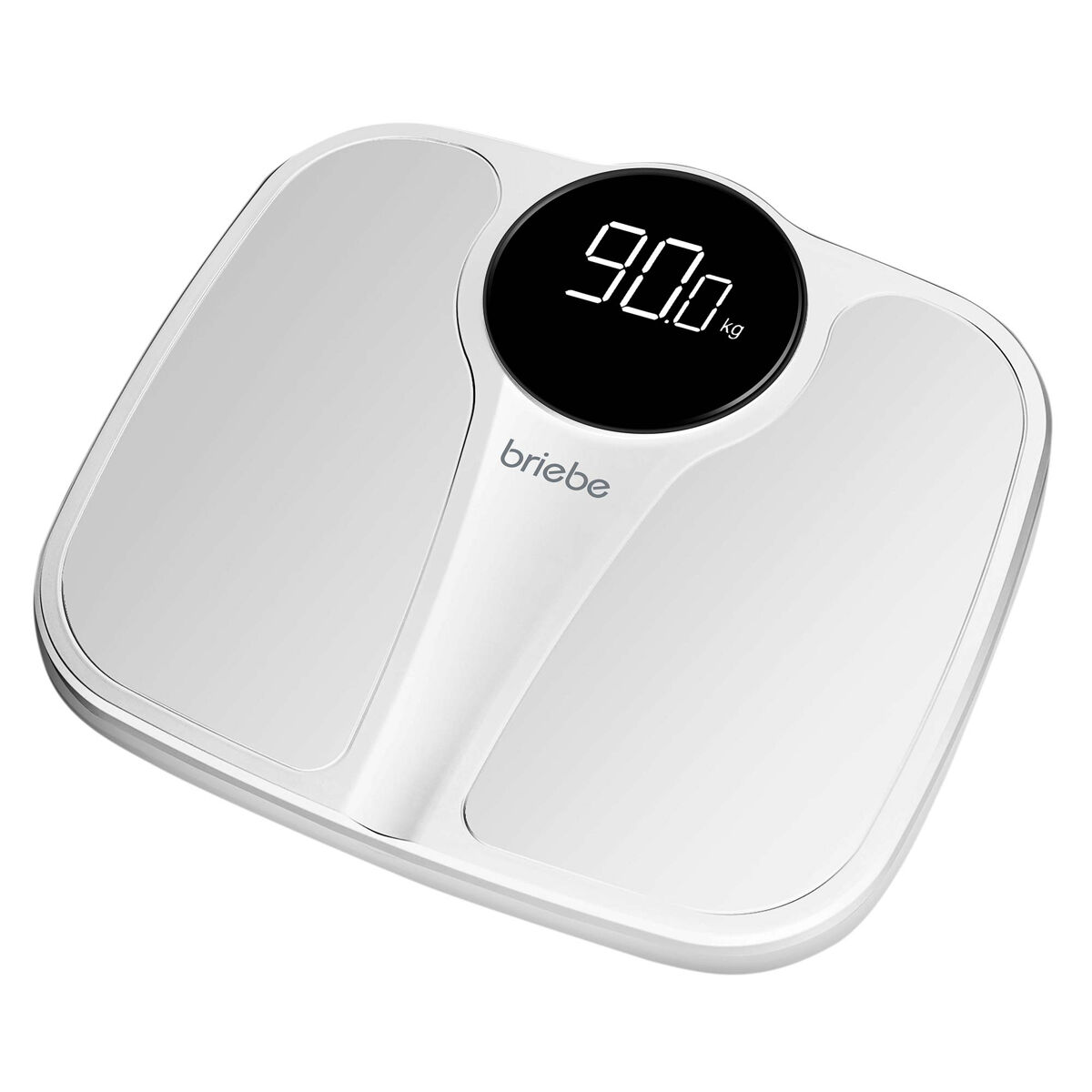 Briebe sc1124w balança de casa de banho digital, alta precisão 180kg, visor led, desligar automático, , blanc
