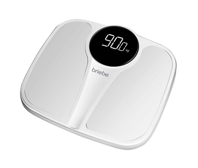 Briebe sc1124w balança de casa de banho digital, alta precisão 180kg, visor led, desligar automático, , blanc