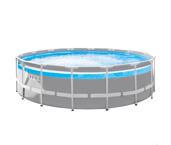 Quadro de prisma intex redondo piscina desmontável clearview + estação de tratamento de cartucho