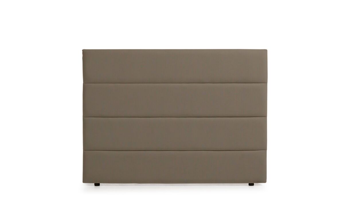 Cabeceira estofada genova pele sintética 130x120x8 cm - branco - moonia