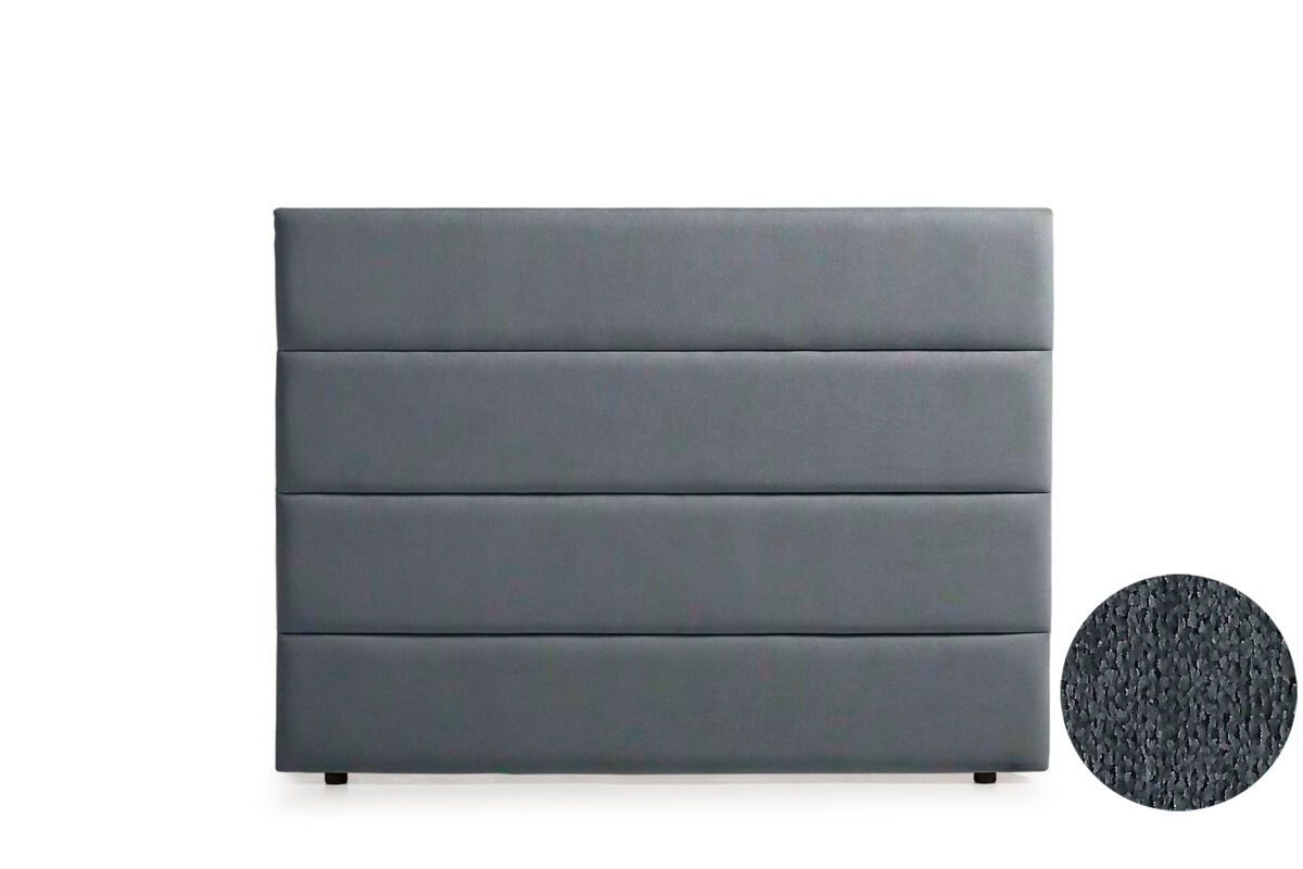 Cabeceira estofada genova aqualine 90x120x8 cm - cinzento claro - moonia